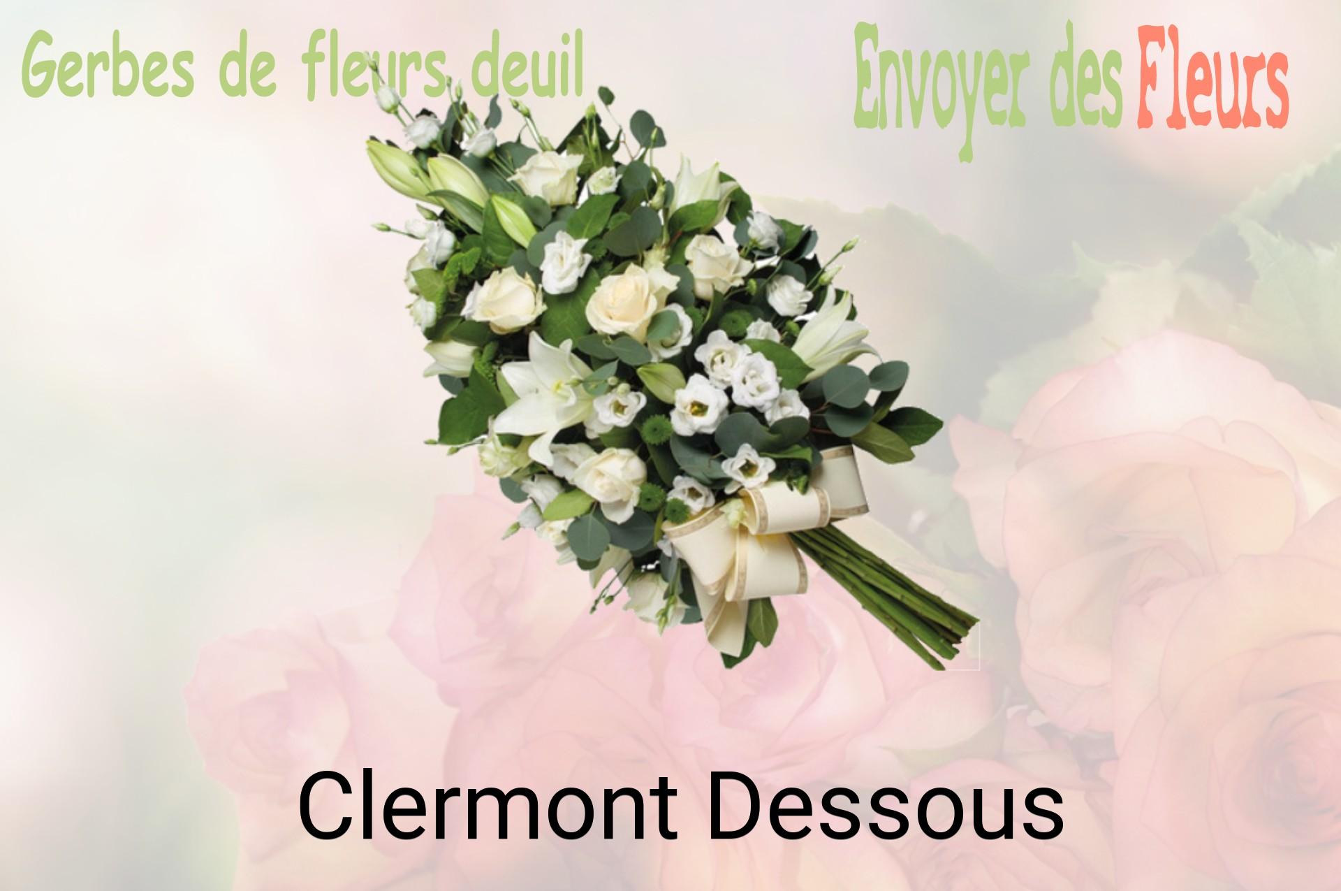 Gerbe de fleurs de deuil livrée à Clermont-Dessous